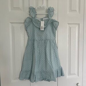 NWT! J&J green and white striped dress - size 8